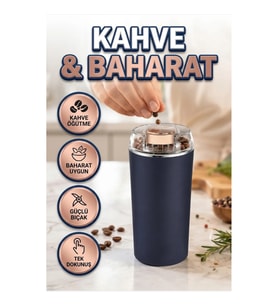 Paslanmaz Çelik Kahve ve Baharat Öğütücü 200W Kahve Değirmeni