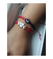 Hello Kitty ve Spiderman Figürlü Kum Boncuk 2'li Çocuk Bileklik