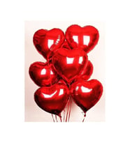Folyo Balon 40 Cm 10 Adet Kalp Folyo Balon Seti