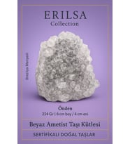 Sertifikalı Beyaz Ametist Taşı Kütlesi – Ham İşlenmemiş Doğal Kristal Dekoratif Taş Parçası (Çok Renkli)