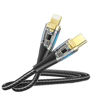 DVIP LX5 6A 200W Type-C to Lightning PD2.0 PD3.0 Hızlı Data ve Şarj Kablosu 1.2 Metre Siyah