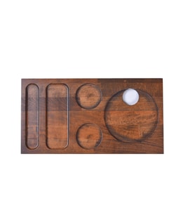 KARŞILAMA-OTEL-İKRAM TEPSİSİ-CEVİZ RENK  43 x 23 x 1,8 cm