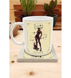 Burçlar/Başak Burcu Set 8 - Standart Kupa-Taş Bardak Altlığı 1