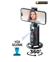 Profesyonel 360 Derece Yüz Takipli Gimbal Telefon Sabitleyici Tripod Fotoğraf/Video/Selfie/Reels