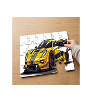 Sarı Spor Araba Tasarımlı 24 Parça Ahşap Çocuk Puzzle MPK1238