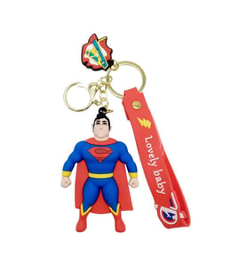 Süperman 3D Silikon Anahtarlık Gold Metal