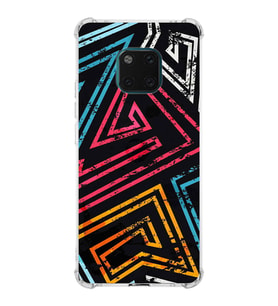 PrintiFy Huawei Mate 20 Pro Uyumlu Köşe Korumalı Eskitme Tasarımlı Şeffaf Silikon Kılıf