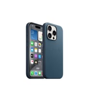 Apple iPhone 15 Pro Uyumlu Kılıf Zore M-safe Şarj Özellikli Mikro Fiber Optimal Kapak (Mavi)