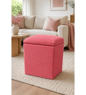 Puf Baby Face Kumaş 43x38x38 cm Pembe