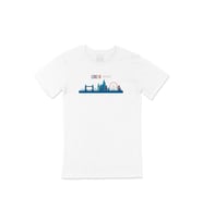 London Londra Skyline Renkli Beyaz Tişört