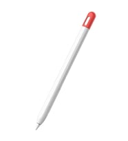 Microsonic Apple Pencil Pro Kılıf Mat Silikon Kırmızı Beyaz (Kırmızı-Beyaz)