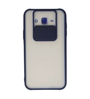 Samsung Galaxy J7 Kılıf Palm Buzlu Kamera Sürgülü Silikon - Lacivert