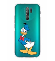 Xiaomi Redmi 9  Kamera Korumalı Kapak Donald Duck Tasarımlı Şeffaf  Kılıf