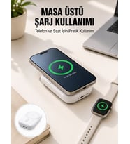 Akıllı Saat Ve Telefon Uyumlu 4 ü 1 Arada Powerbank 10000 Mah Yeni Nesil
