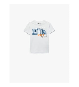 Koton Pamuklu Beyaz Erkek Çocuk T-Shirt 6SKB10126TK