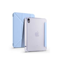 Apple iPad Mini 2021 (6.Nesil) Uyumlu Kılıf Zore Tri Folding Kalem Bölmeli Standlı Kılıf (Mavi)