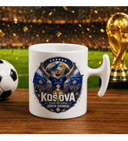 BK Gift Kosova Taraftar Temalı Dünya Futbol Kupası Tasarımlı Hammer Kupa Bardak-4