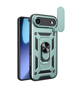 Apple İphone 17 Air Pars Lens Yüzüklü Silikon - Yeşil
