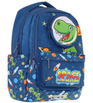 Kaukko Toys Erkek Çocuk 3D Dinazor Şekilli İlkokul ve Günlük Sırt Çantası - Lacivert - L5252