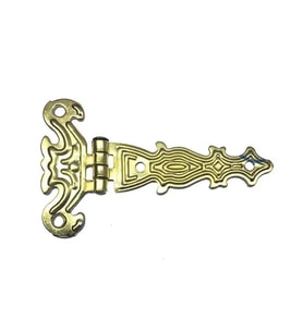 Northcity Dekoratif Sac Tek Kuyruklu Menteşe - 40x68 mm Sarı Ahşap Kutu & Dolap Menteşesi