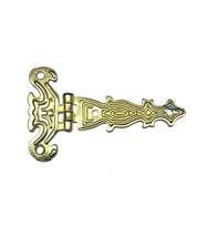 Northcity Dekoratif Sac Tek Kuyruklu Menteşe - 40x68 mm Sarı Ahşap Kutu & Dolap Menteşesi