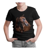 At 1 Siyah Çocuk Tshirt