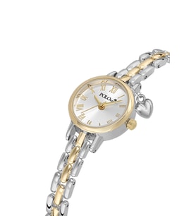 Polo Air Romen Rakamlı Kalp Charmlı Kadın Kol Saati Gold Gümüş Renk PL-1601B3x