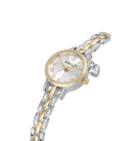 Polo Air Romen Rakamlı Kalp Charmlı Kadın Kol Saati Gold Gümüş Renk PL-1601B3x