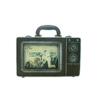 Dekoratif Metal Çerçeve Televizyon Temalı Vintage Hediyelik