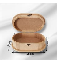 Ham Ahşap-boyanabilir-oval-takı-makyaj-aksesuar-dekoratif-çok Amaçlı Kutu