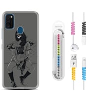 Samsung M21 M22 M23 M30 M31S M32 Kılıf Kablo Koruma Spiral Silikon Purest Evil 1627