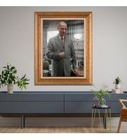 Altın Paspartulu Atatürk  Çerçeveli Tablo C48 (Gold)