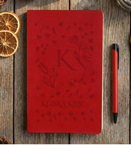 Kişiye Özel K Harfli İsimli Defter Doğum Günü Hediyesi (Kırmızı)