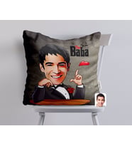 BK Gift Kişiye Özel Godfather Baba Karikatürlü Beyaz Yastık-7