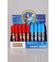LİSANSLI SONIC MEKANİK ROKET SİLGİ (Karışık)