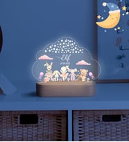 Bulut Detaylı Kız Çocuk Doğum Günü Hediyesi, Hoş Geldin Bebek Hediyesi, Ahşap Gece Lambası ,Yeni Doğan Bebek Hediyesi, Çocuk Odası Gece Lambası
