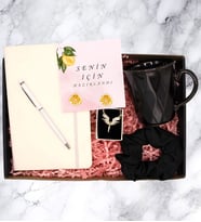HEDİYE KUTUSU - DEFTER & KALEM & KUPA & KOLYE & TOKA