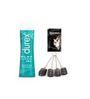 Durex Play Ekstra Hisset Bay Bayan Uyarıcılı Jel 50 ml + Siyah Deri El ve Ayak Kelepçesi + Hediye