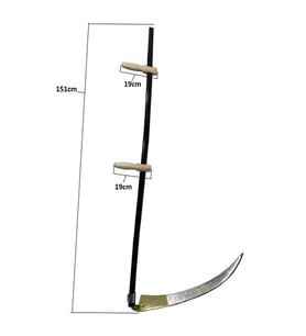 Komple Tırpan - Metal Saplı 6 Parça Set - Ahşap Elcik 65 Cm