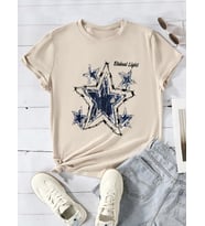 Unisex Eteinal Light Baskılı Oversize Tshirt (Bej)