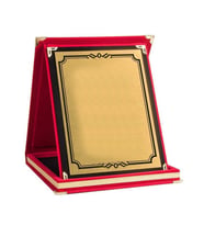 Kişiye Özel Plaket Kırmızı Kadife Kutulu Albüm Plaket 12x16 cm