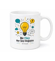 Reklamcı Slogan Bulma Brainstorming Fikir Ampulü Tasarım Ajansı Hediye Kupa Bardak