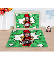 BK Gift Kişiye Özel Kadın Chef Karikatürlü 1000 Parça Profesyonel Puzzle-11