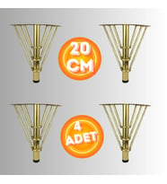 20 CM METAL 3 TELLİ KOLTUK AYAĞI MOBİLYA AYAĞI ÜNİTE AYAĞI KONSOL AYAĞI PUF BERJER AYAĞI (4 ADET)