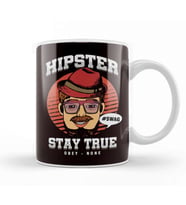 Hipster Stay Retro True Obey None Bearded Mustache Gift Kupa Bardak Porselen