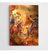 Altın Soyut Modern Sanat Kanvas Tablo