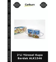 Özel Üretim İkili Mutfak Sunum Hediyelik 2'Li Yöresel Kupa Bardak ALK1546