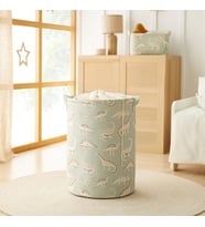 Ocean Home Textile Çocuk Odası Ağzı Büzgülü Dinozor Oyuncak Sepeti 36 x 50 cm