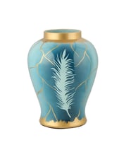 Vitale Plume Mavi Seramik Vazo 35 cm AK.WLT0536