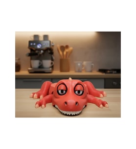 Pawodi Şaşkın Dost Hareketli Bardak Altlığı  Kupa Konunca Hareket Eden 3D Baskı Eğlenceli Hayvan Coaster  Masaüstü Dekor (Turuncu)